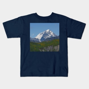 Snowy Mountain Peak Alpine Landscape Kids T-Shirt